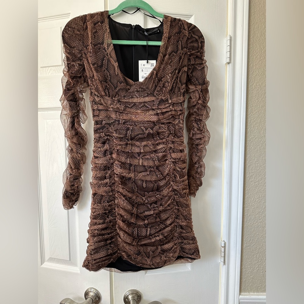 NWT Zara animal print dress. Size S